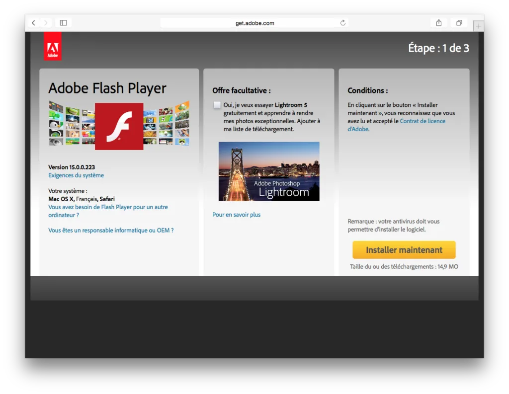 flash yosemite installation