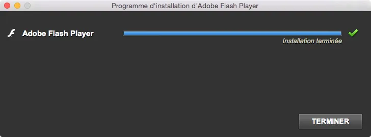 flash yosemite installation complete