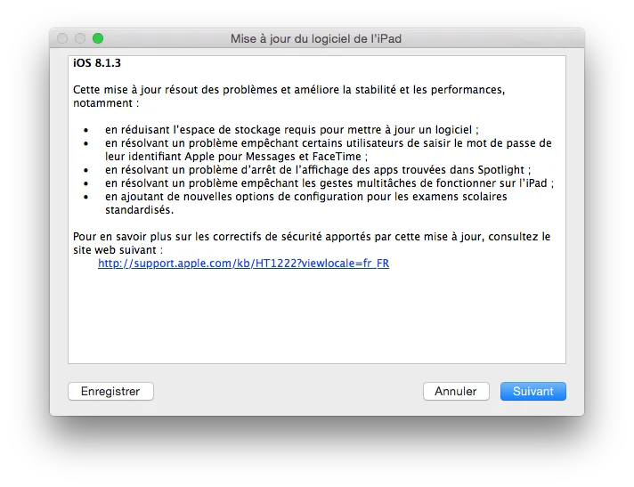 ios 8.1.3 nouveautes