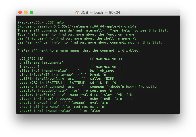 terminal mac yosemite aide