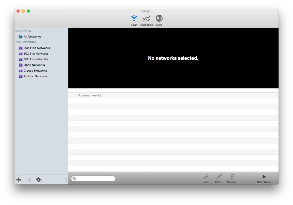 yosemite wifi start scan