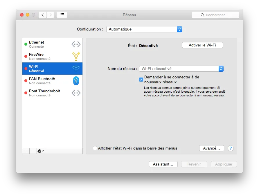 macbook yosemite couper wifi