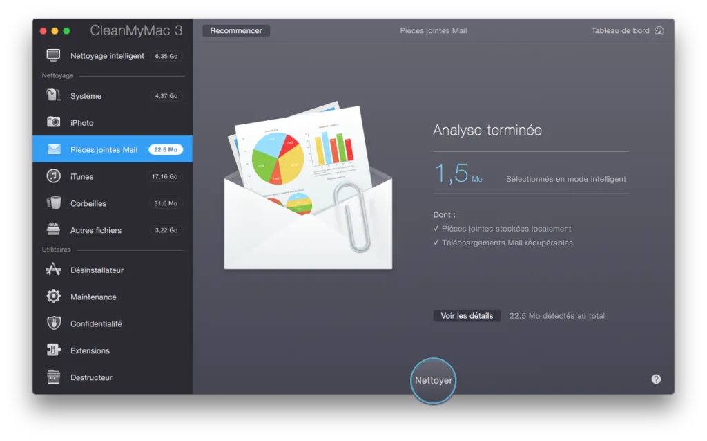 nettoyer mac yosemite mail
