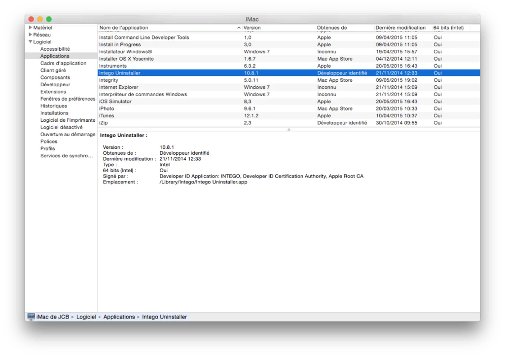 Apps Yosemite Mac : tout lister et imprimer 3 apps yosemite informations systeme