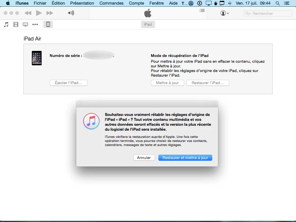 downgrade ios 9 restaurer et mettre a jour rapidement