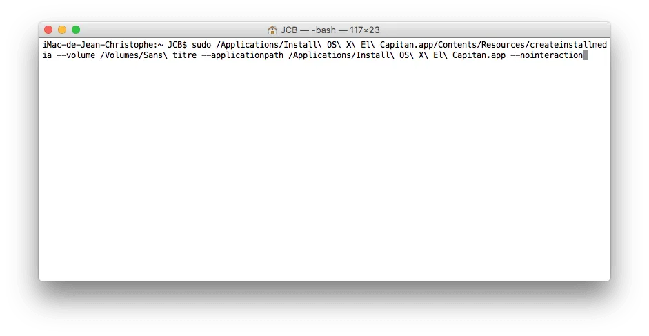 Créer une clé USB bootable El Capitan avec le Terminal 35 cle usb bootable el capitan terminal
