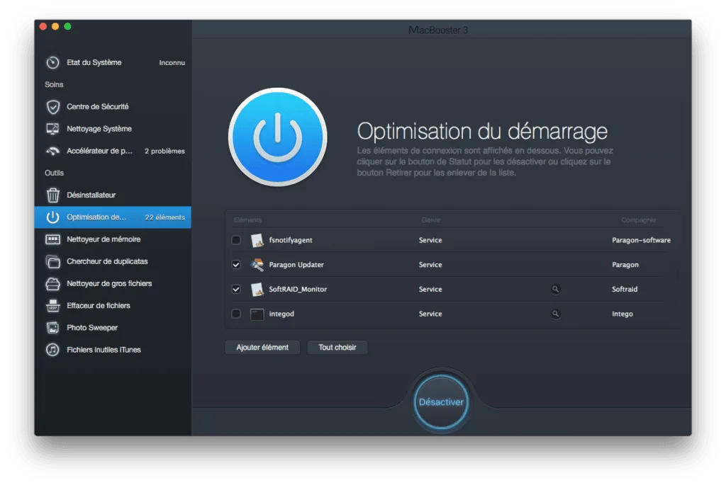 Accelerer El Capitan mac optimisation du demarrage