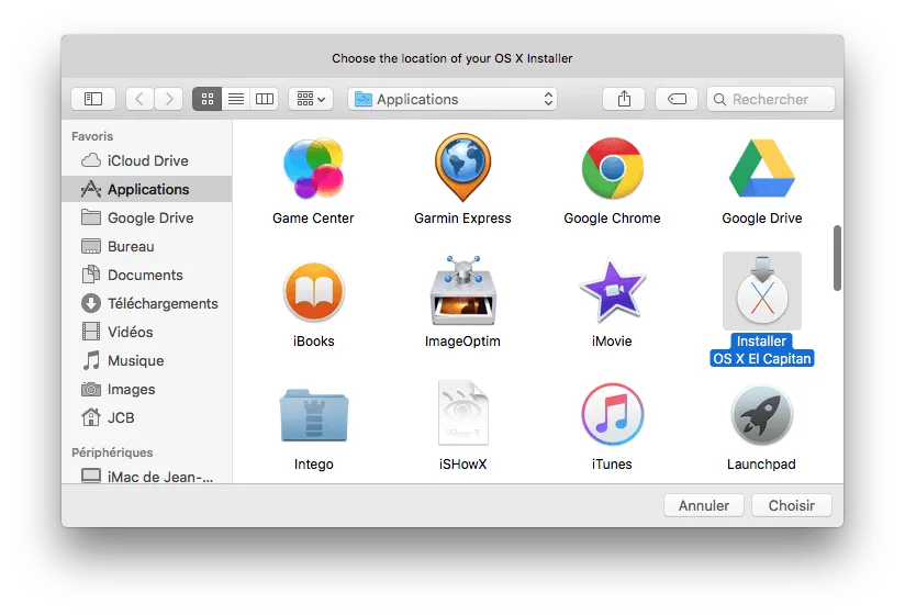 Réparer la partition Recovery Mac OS X El Capitan (10.11) 8 Reparer la partition Recovery Mac emplacement mac os x