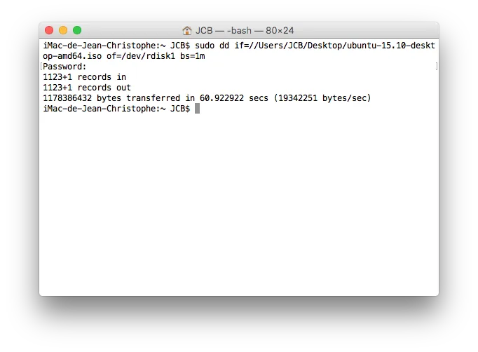 Triple boot El Capitan copier ubuntu sur cle usb