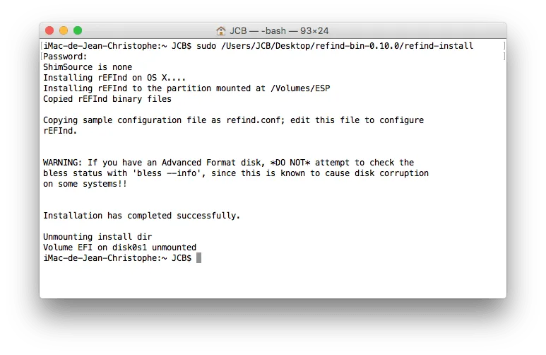 Triple boot El Capitan installer refind