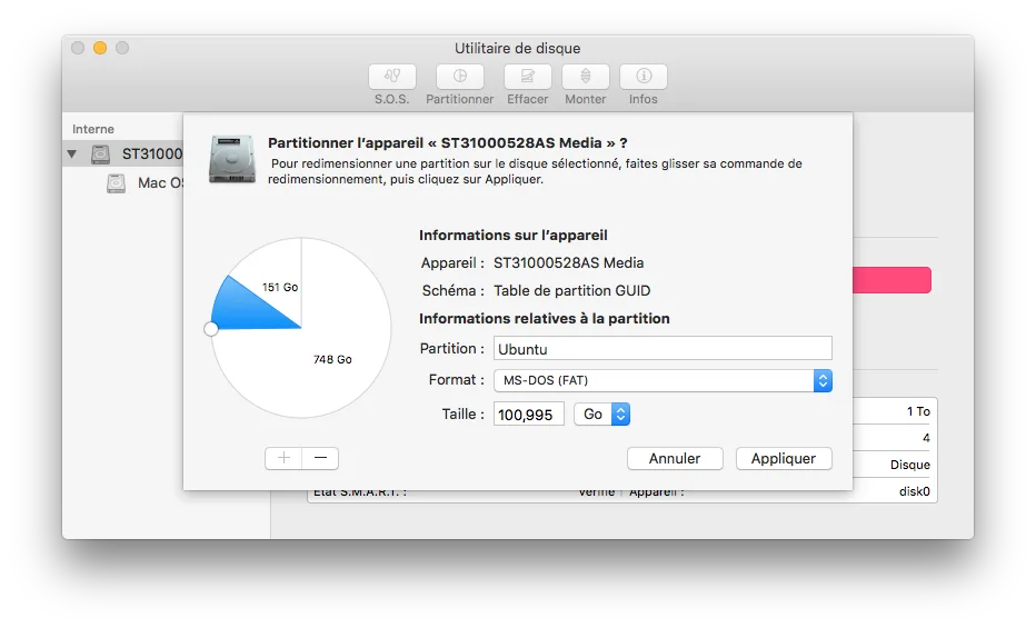Triple boot El Capitan partition pour ubuntu
