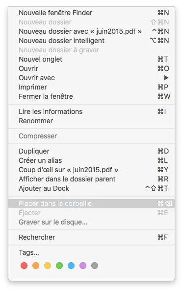 Supprimer un fichier sur Mac OS X El Capitan sans passer par la Corbeille 2 supprimer un fichier sur Mac via le finder
