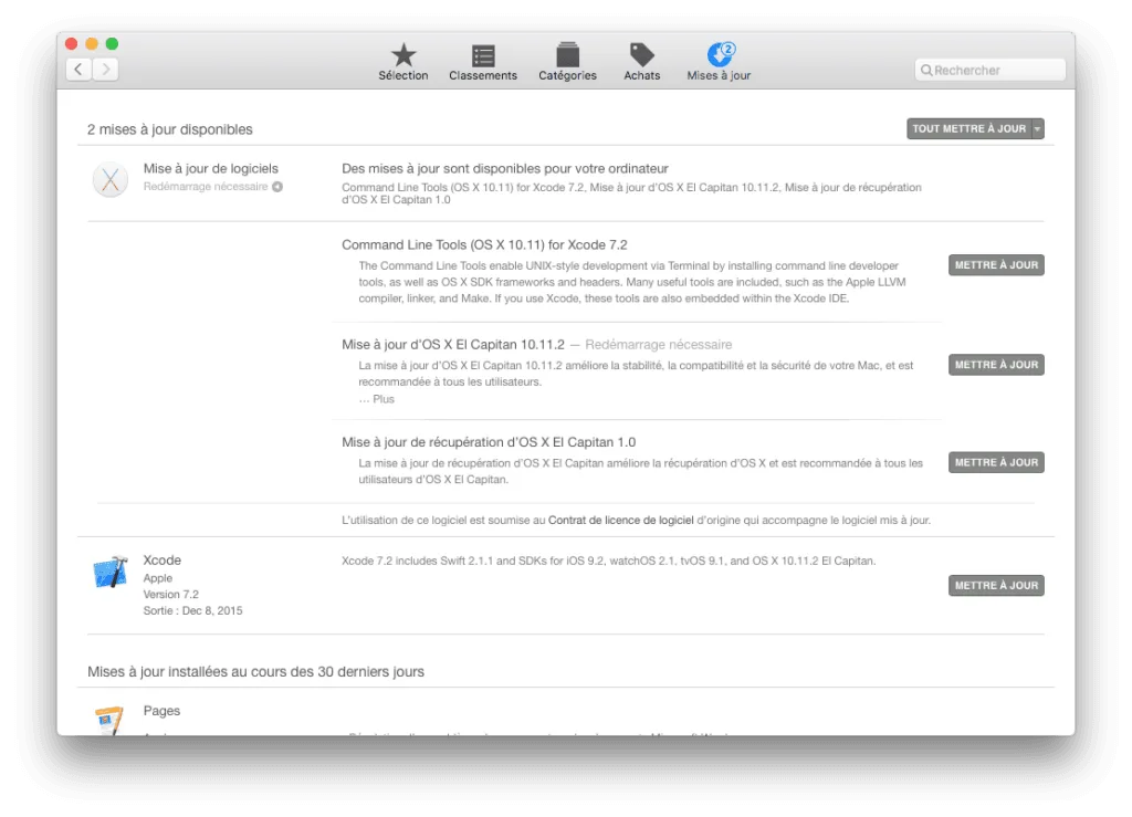 Mac OS X El Capitan 10.11.2 xcode 7.2