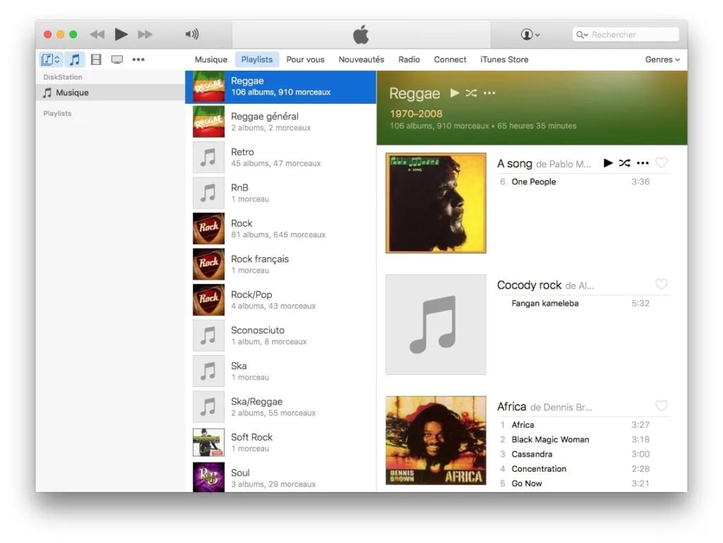 Configurer DiskStation Mac OS X (Time Machine, iTunes Server, AFP, SMB, FTP(S), SFTP, WebDAV) 16 Configurer DiskStation Mac itunes diskstation musique