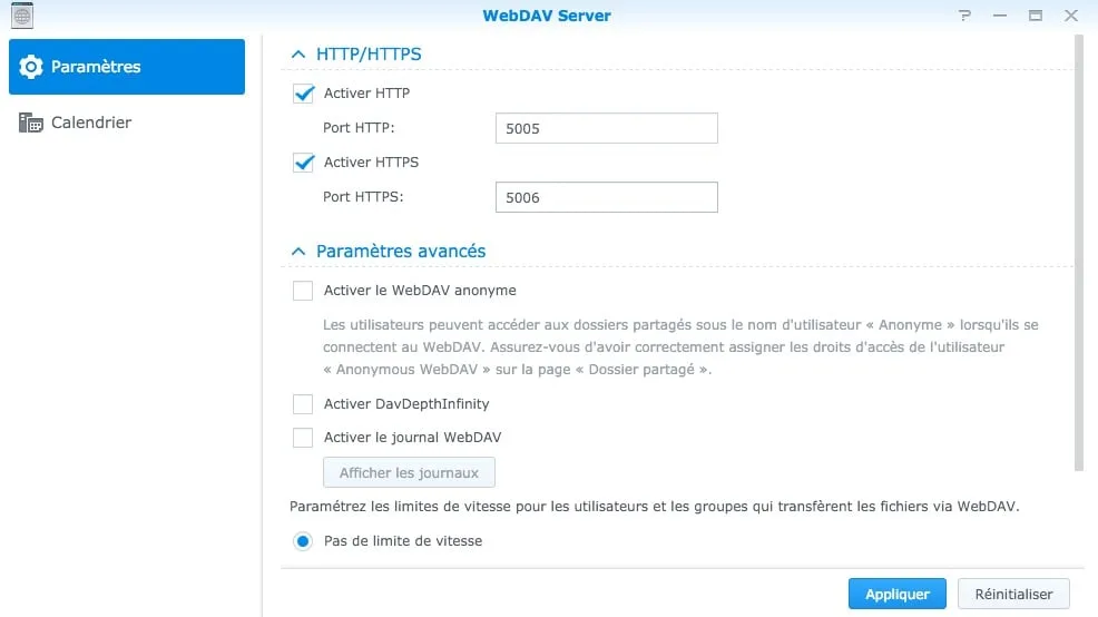 Configurer DiskStation Mac OS X (Time Machine, iTunes Server, AFP, SMB, FTP(S), SFTP, WebDAV) 5 Configurer DiskStation Mac webdav server