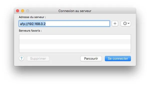 Configurer DiskStation Mac OS X (Time Machine, iTunes Server, AFP, SMB, FTP(S), SFTP, WebDAV) 3 configurer diskstation mac se connecter au serveur