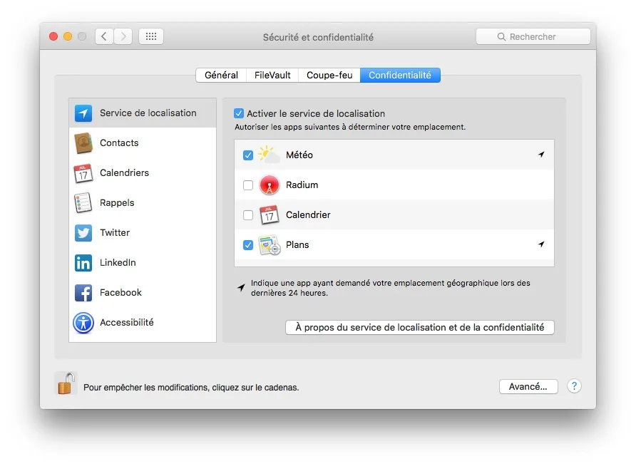 Utiliser WiFi et Ethernet sur Mac confidentialite