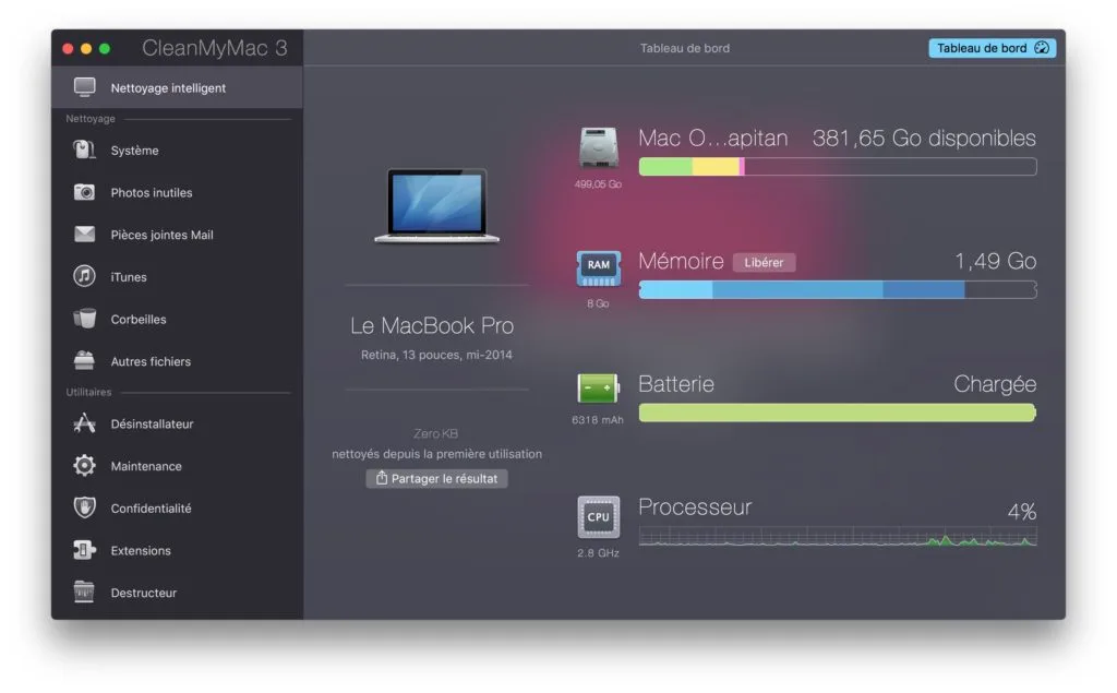 nettoyer mac os x el capitan macbook pro
