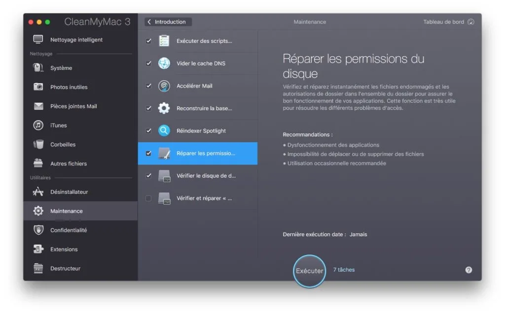 nettoyer mac os x el capitan maintenance scripts