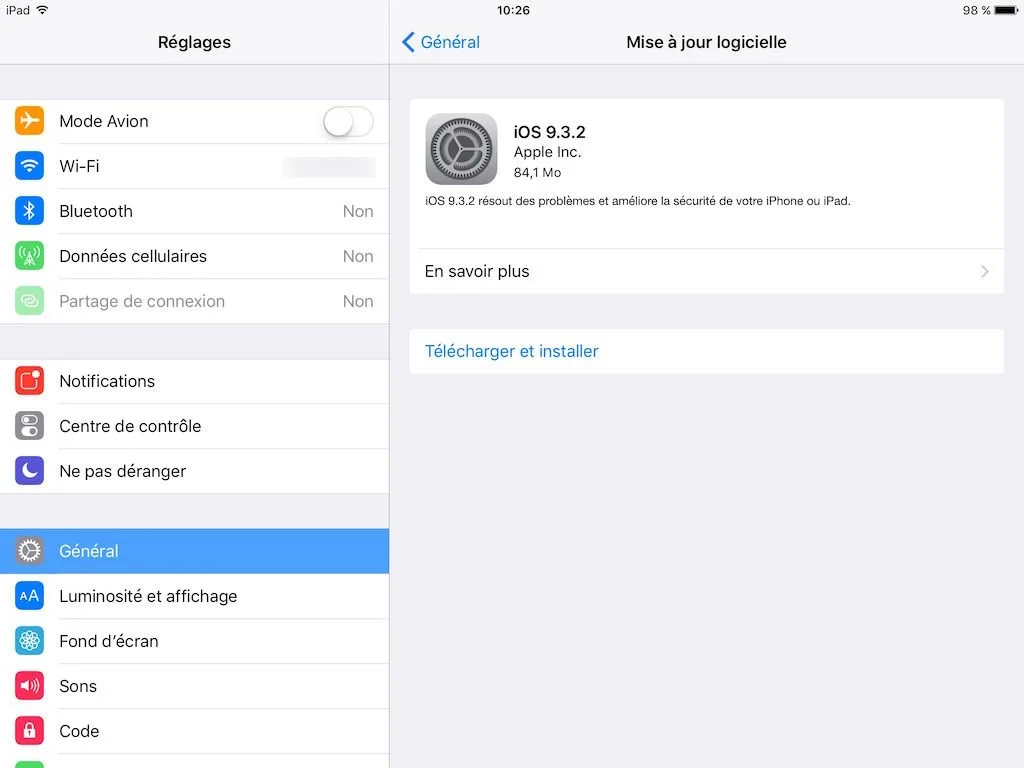 iOS 9.3.2 ipad iphone