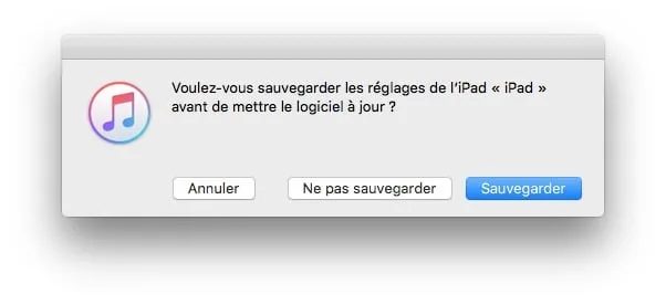 iOS 9.3.2 sauvegarder et telecharger