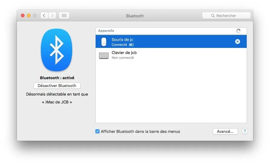 reparer le bluetooth sur mac connecte ou pas
