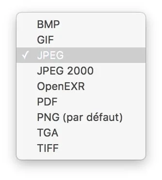 Capture d-ecran sur mac chager avec onyx
