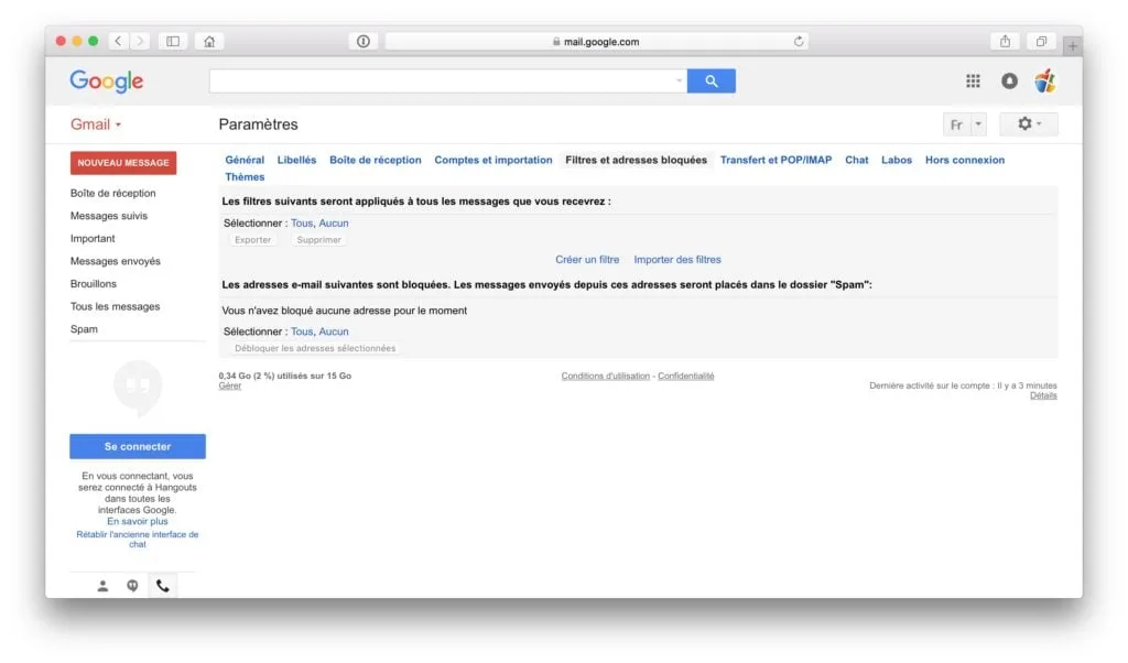 Gerer les spams sur iPhone gmail