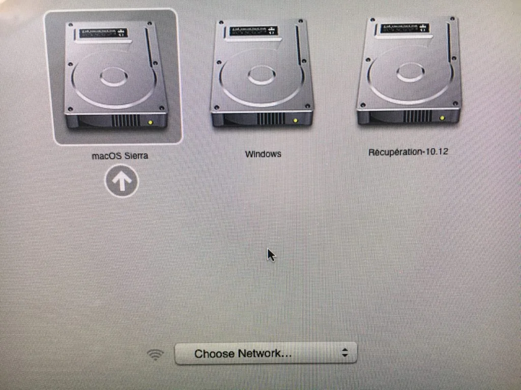 dual boot macOS Sierra Windows 10 choix demarrage