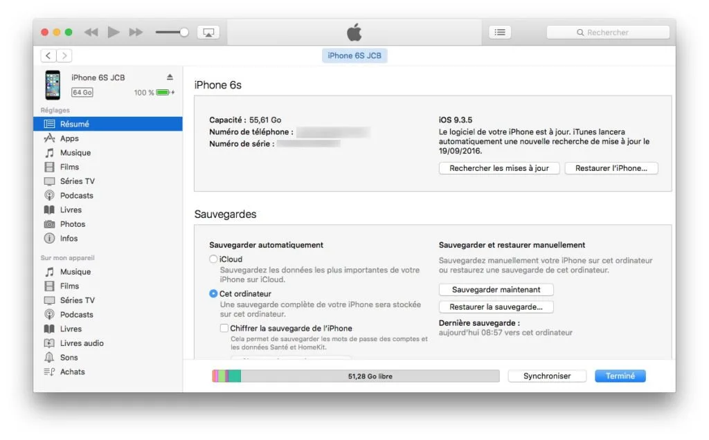 installation propre ios 10 itunes