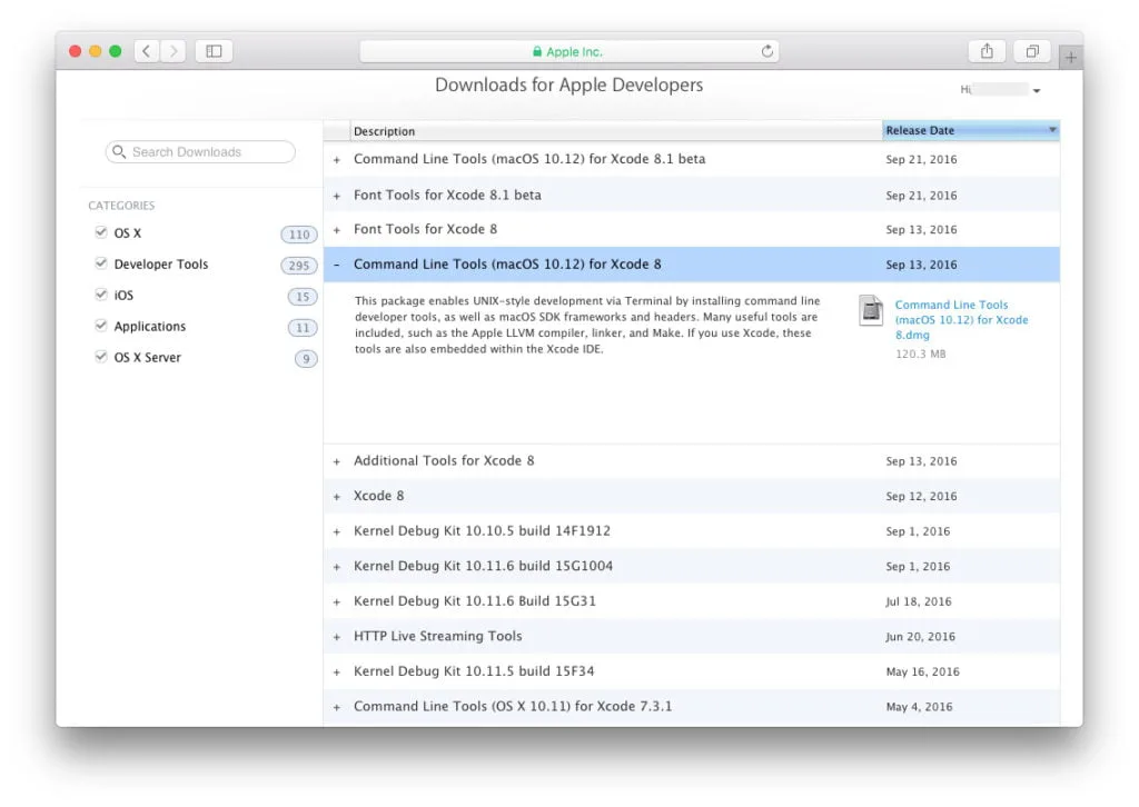 Installer Xcode macOS Sierra et GCC 5 installer xcode macos sierra gcc developer compte