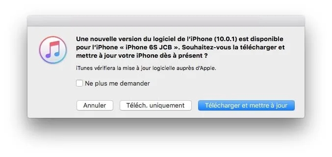 ios10 ios10.0.1 mise a jour logicielle
