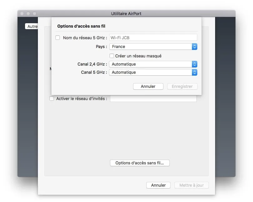 Apple Airport Extreme : tour d'horizon et configuration 10 Apple airport options acces sans fil