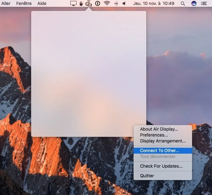 Utiliser un iPad en second ecran connect to other