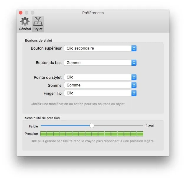 Utiliser un iPad en second ecran preferences air display stylet