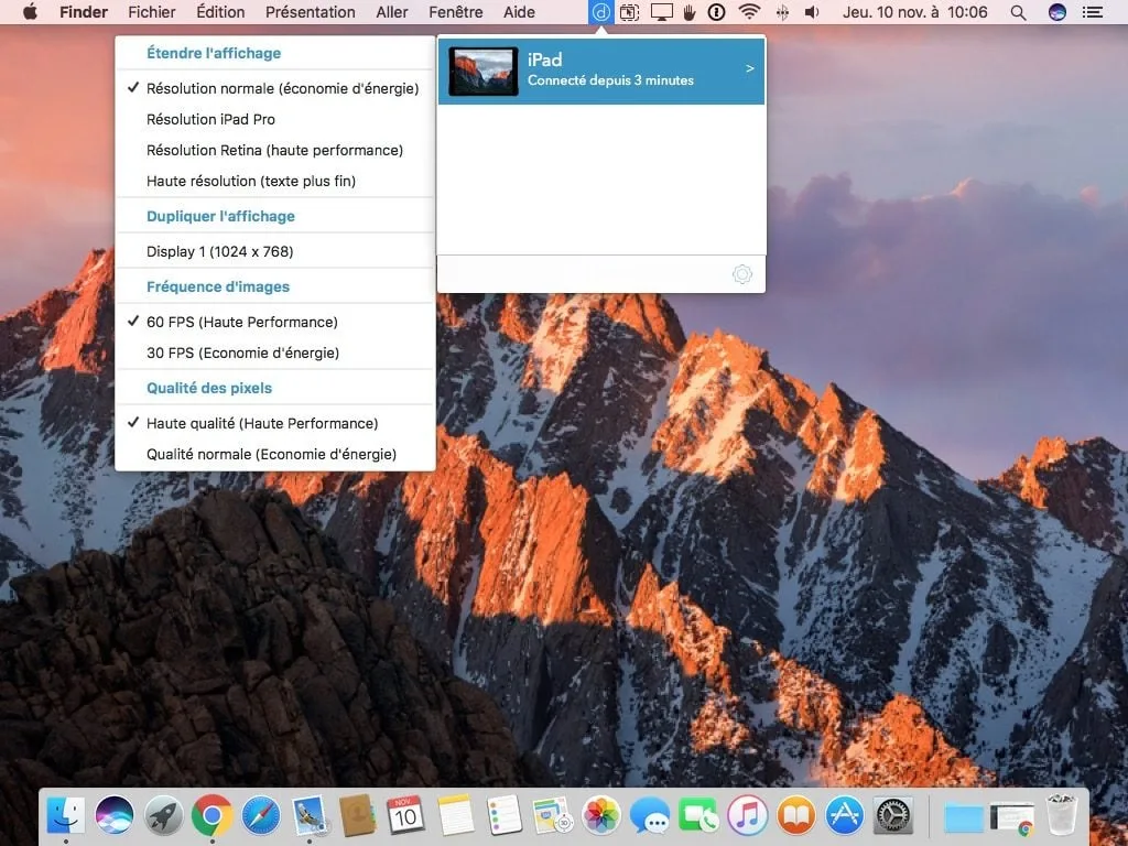 utiliser un iPad en second ecran mode etendu
