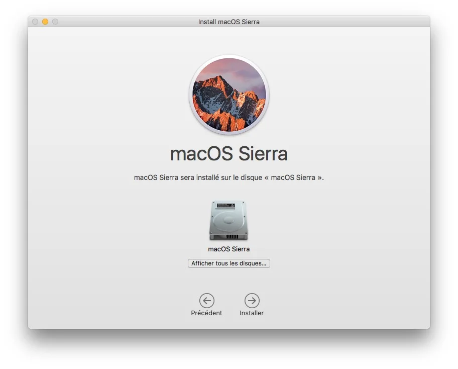 Installer macOS Sierra sur clé USB ou disque externe 5 Installer macOS Sierra sur cle USB afficher tous les disques