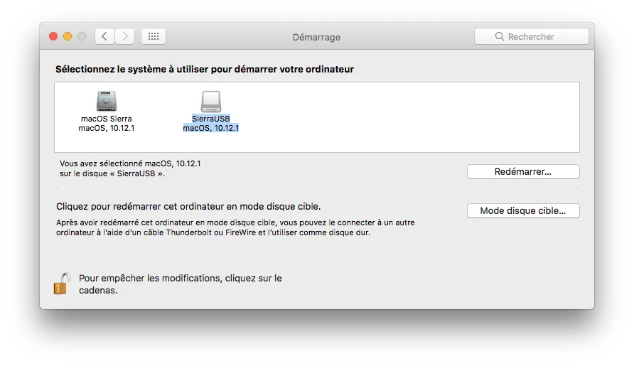 Installer macOS Sierra sur clé USB ou disque externe 9 Installer macOS Sierra sur clé USB disque de démarrage