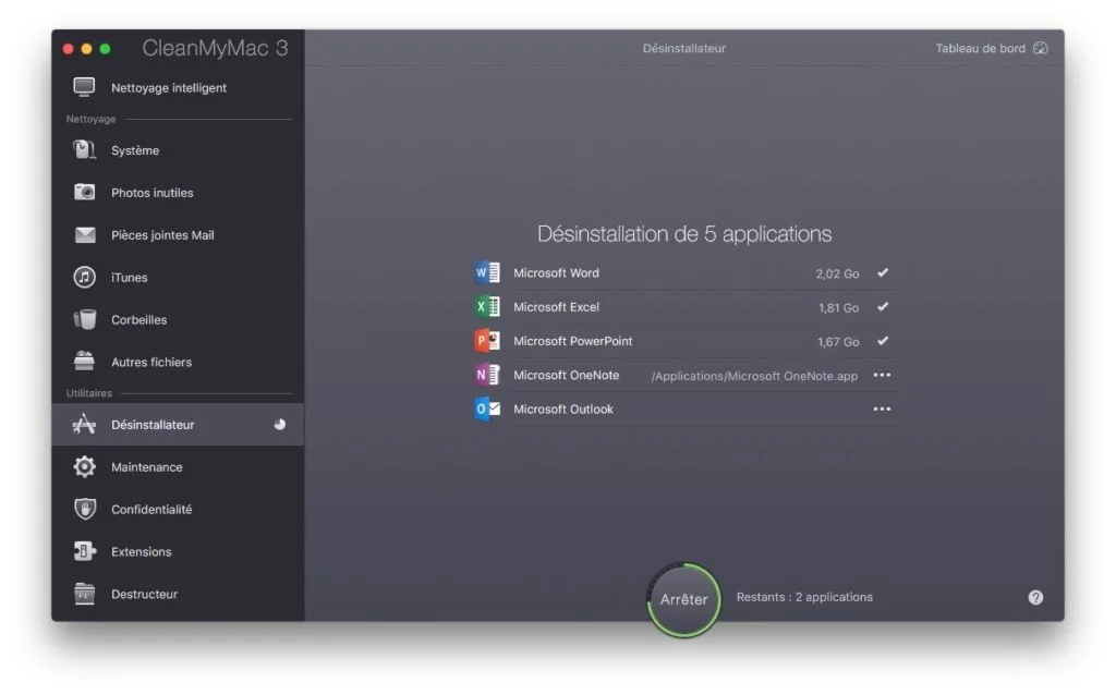 supprimer une app sur macos sierra 