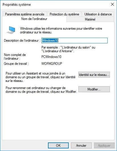 Créer un réseau entre un Mac et un PC (macOS Sierra / Windows 10) 6 Creer un reseau entre un Mac changer nom group de travail windows 10
