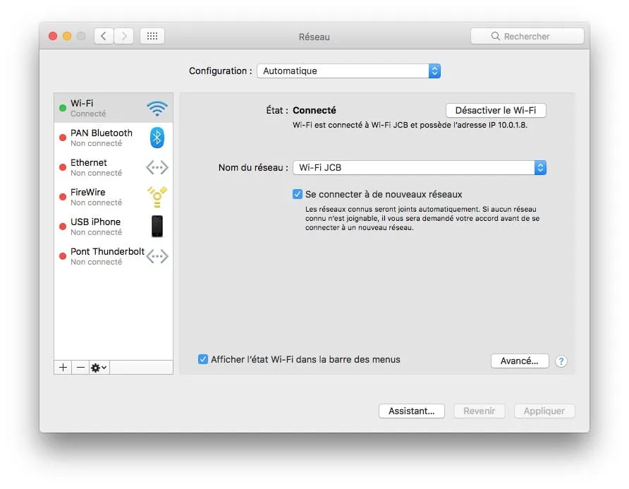 Créer un réseau entre un Mac et un PC (macOS Sierra / Windows 10) 2 Creer un reseau entre un Mac et un PC