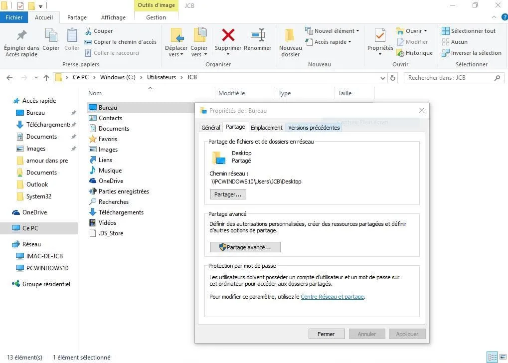Créer un réseau entre un Mac et un PC (macOS Sierra / Windows 10) 8 Creer un reseau entre un Mac partage de dossier windows 10