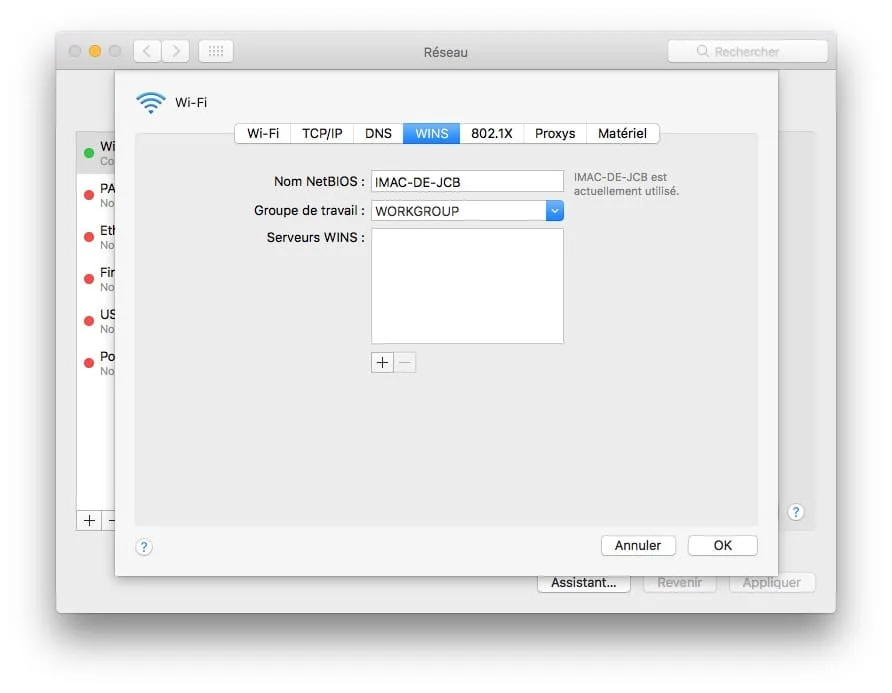 Créer un réseau entre un Mac et un PC (macOS Sierra / Windows 10) 3 Creer un reseau entre un Mac reseau mac wins