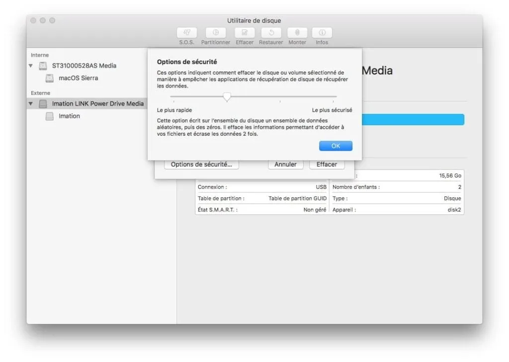Formater son Mac en bas niveau (réparer secteurs défectueux, échec de formatage...) 1 Formater son Mac en bas niveau avec utilitaire de disque