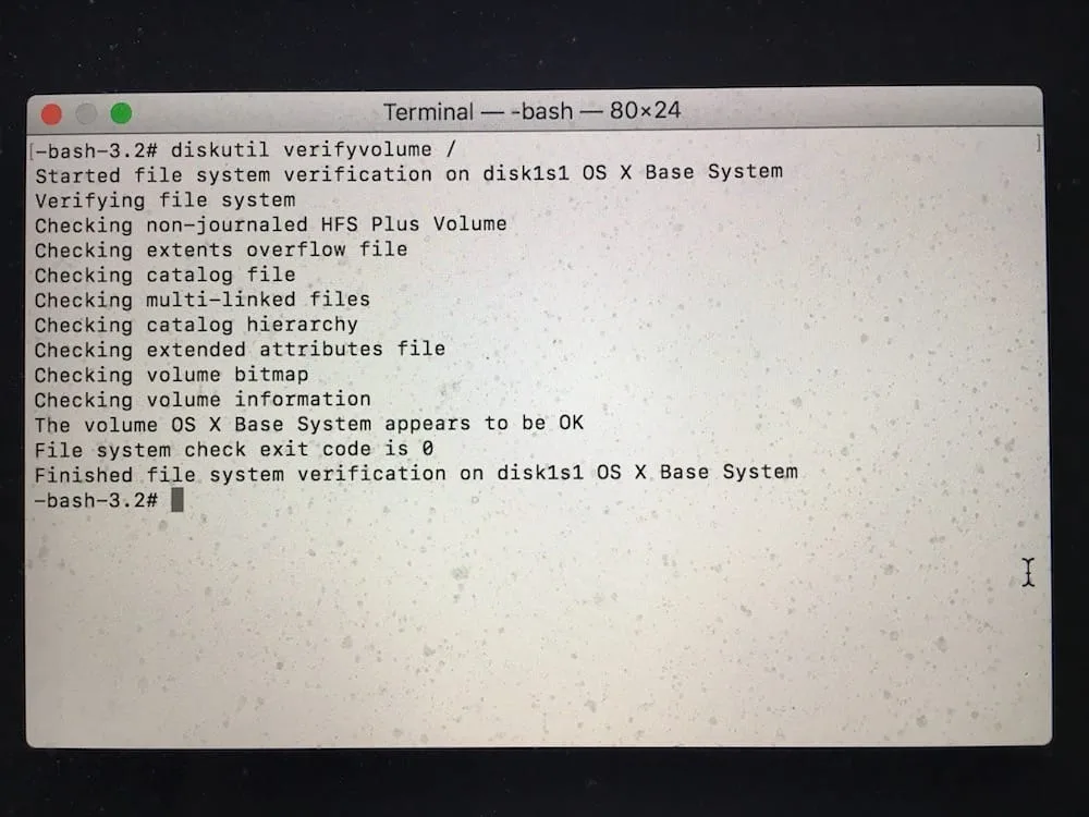 Verifier le disque de son Mac avec le terminal