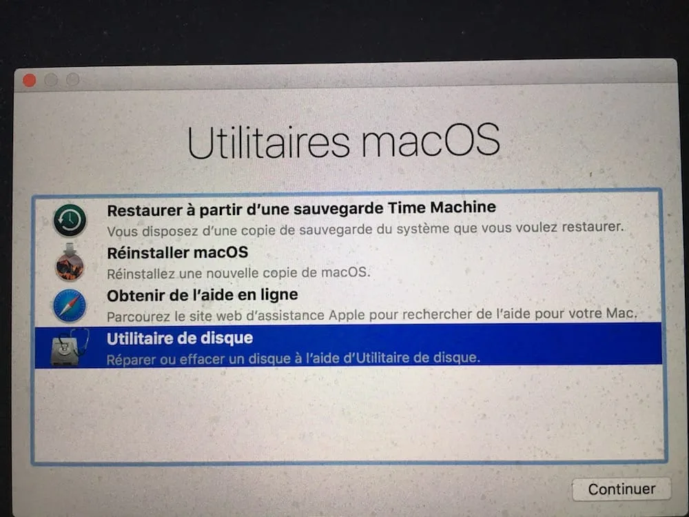 Verifier le disque de son Mac utilitaire de disqueVerifier le disque de son Mac utilitaire de disque