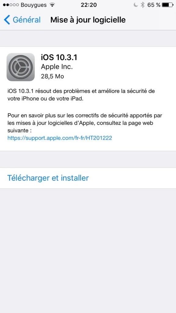iOS 10.3.1 : mise à jour pour iPhone, iPad et iPod touch (Iiens IPSW inclus) 3 iOS 10.3.1 mise a jour logicielle ota
