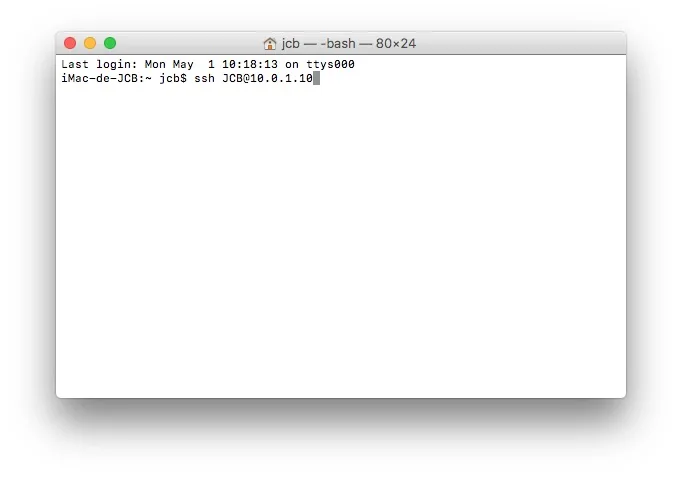 Client SSH Mac : se connecter en mode sécurisé à un serveur, une machine locale, distante... 8 client ssh mac connexion avec terminal