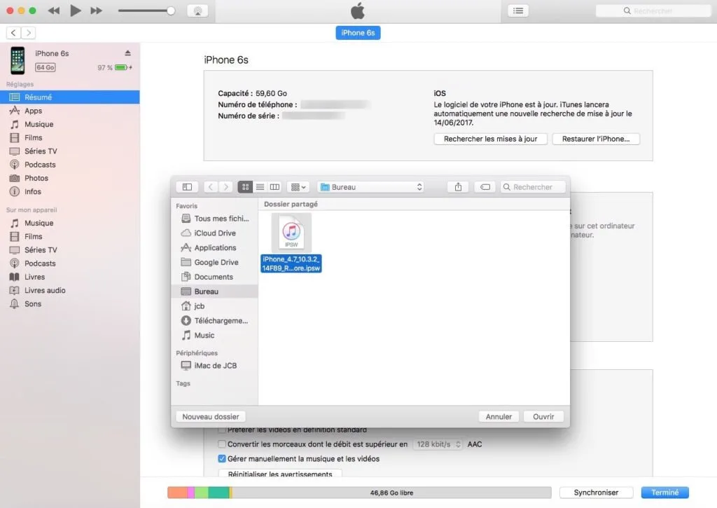 Downgrade iOS 11 restaurer ancien ipsw ios 10