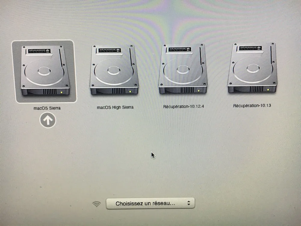 gestion boot macos high sierra
